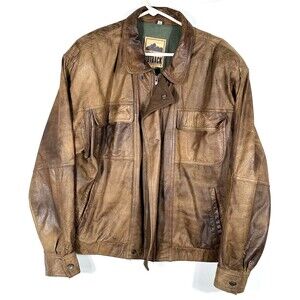 Vintage Brown New Zealand Outback (NZO) Men’s Leather Jacket Size 44